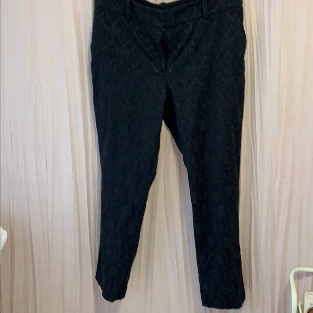Ann Taylor Factory black texture ankle pant